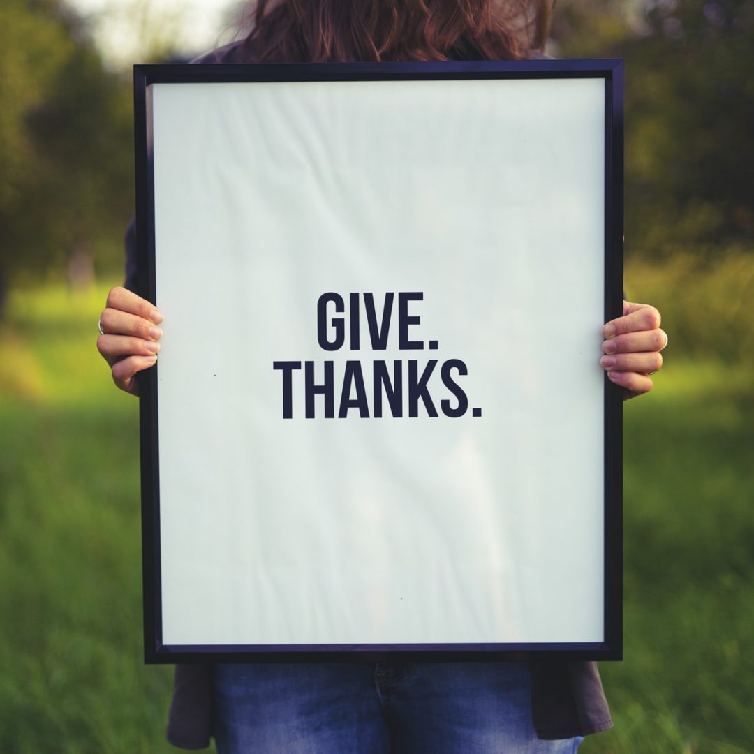 give thanks sign Boost your mood with empathy